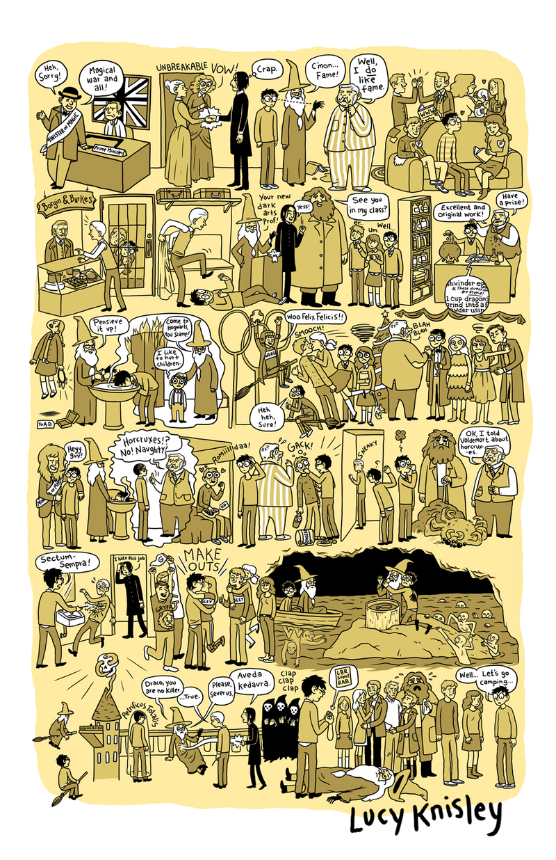 Illustration for article titled The entire plot of Harry Potter on a single poster